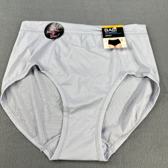 Bali Women's Size Large 7 Panty Brief One Smooth U Stretch Gray New With Tags - Picture 1 of 9